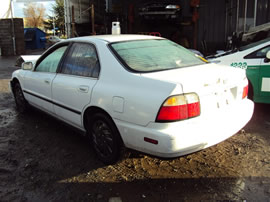 1996 HONDA ACCORD LE, 2.2L AUTO 4DR, COLOR WHITE, STK A14158